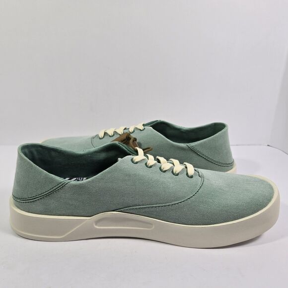 OluKai Tradewind Bamboo Mint Off White Canvas Lace Up Sneakers Shoes Mens 10 main image 5